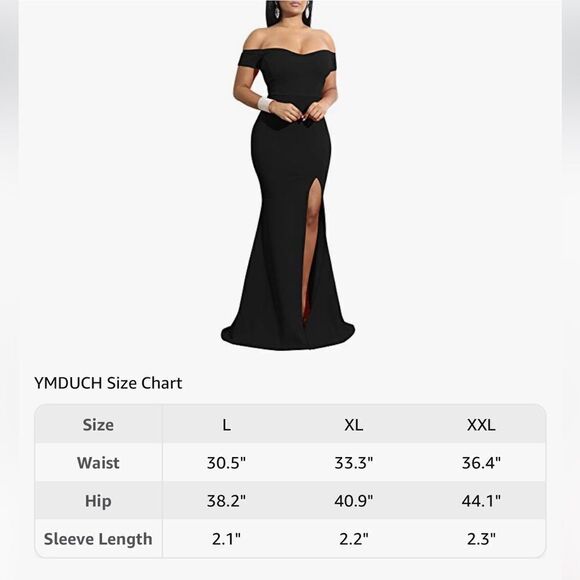 New Elegant Front Slit Formal Party Long Mermaid Dress - Picture 14 of 14